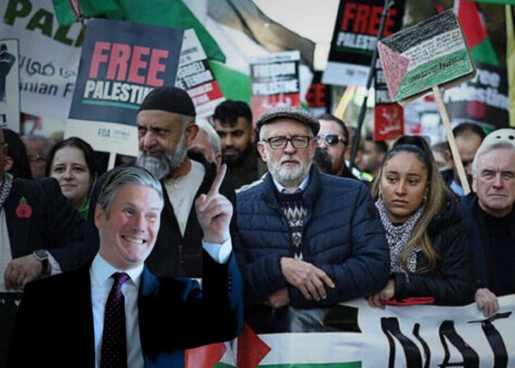 Palestine march Protest Labour