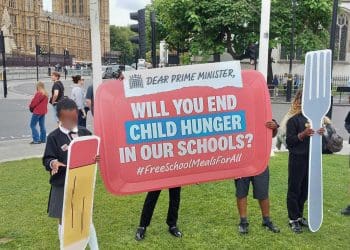 free school meals for all protest parliament