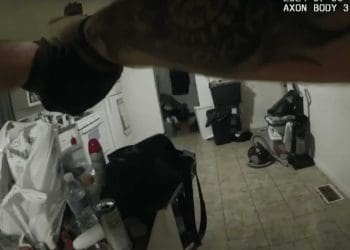 police officer's body cam in Sonya Massey's house