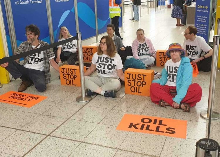 Just Stop Oil Oil Kills Gatwick