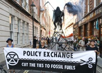Extinction Rebellion Policy Exchange protest