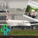 London City Airport logo, a plane flying into the airport, and a screenshot of the Guardian's article about Louise Haigh's announcement on new cycle funding Labour