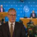 Crowd at the UN General Assembly, with Antonio Guterres at the front. Keir Starmer Labour