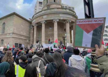 Palestine march BBC