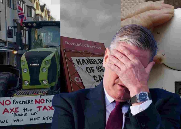 Starmer Labour polling farmers grooming gangs winter fuel payment