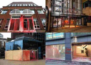 Palestine Action hit FIFTEEN (yes, 15) offices of Allianz in one night