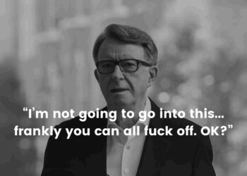 Peter Mandelson I’m not going to go into this. It’s an FT obsession and frankly you can all fuck off. OK?