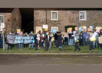The people of York came out to protest the presence of Reform UK MP Richard Tice at a dinner in the city