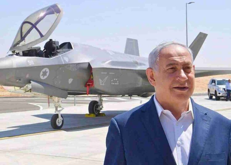 F-35 jet and Netanyahu