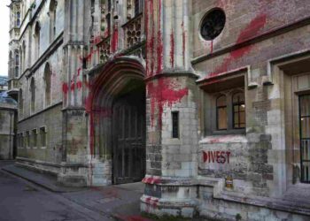 Cambridge University was targeted over its financial involvement with Israel