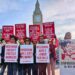 Fossil Free London protest at PMQs