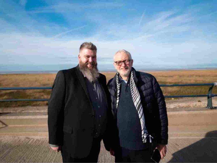 Sean Halsall and Jeremy Corbyn