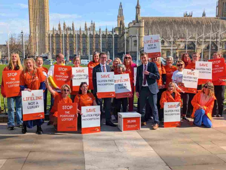 Coeliac UK organised a petition over the withdrawal of NHS prescriptions