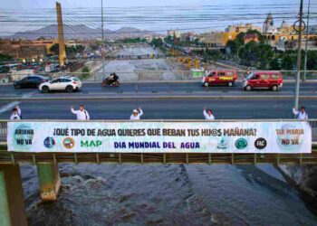 Scientist Rebellion protest in Tia Maria Peru on World water day