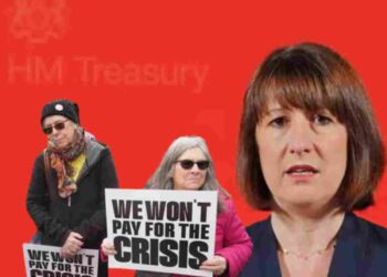 There's a protest at the Treasury over Rachel Reeves' spring statement