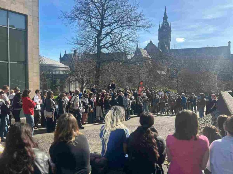 Glasgow university protest over Israel Palestine