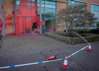 While disabled people blocked Westminster, Palestine Action hit genocide insurers Allianz – twice
