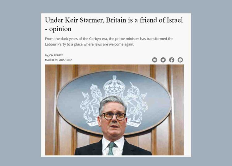 Labour Friends of Israel article Jon Pearce