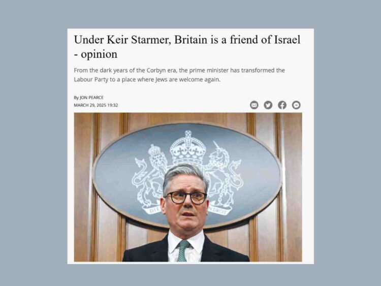 Labour Friends of Israel article Jon Pearce