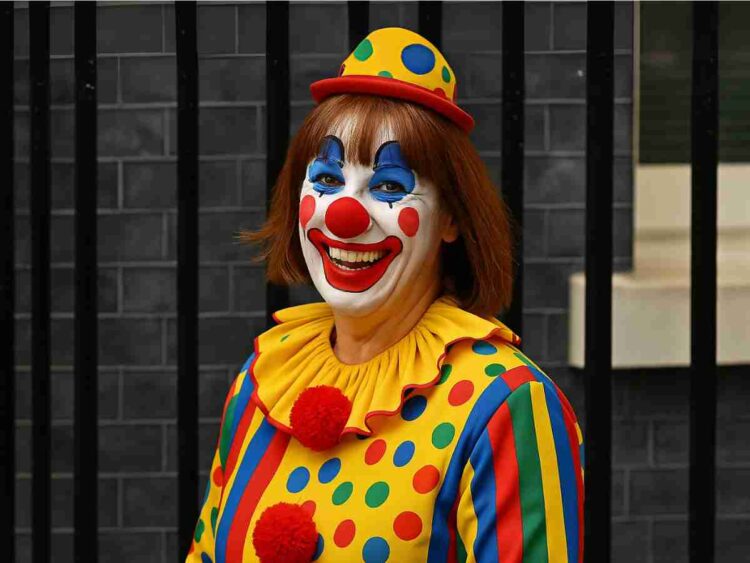 Rachel Reeves as a clown Labour Party