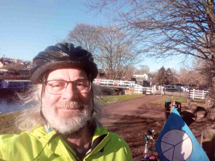 Tim is cycling for Palestine