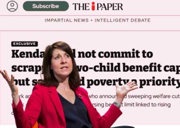 Liz Kendall has said the DWP will not scrap the two-child benefit cap