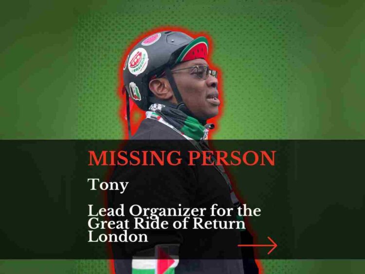 Tony McKenzie has been missing since 10 March in London