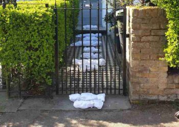 Youth Demand line up child-size body bags outside David Lammy’s front door