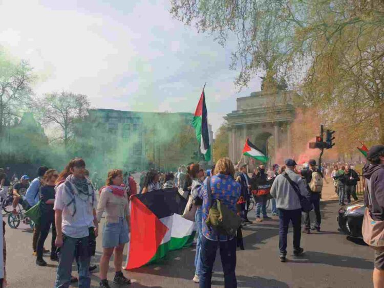 Youth Demand disrupted multiple locations in central London on Saturday 12 April
