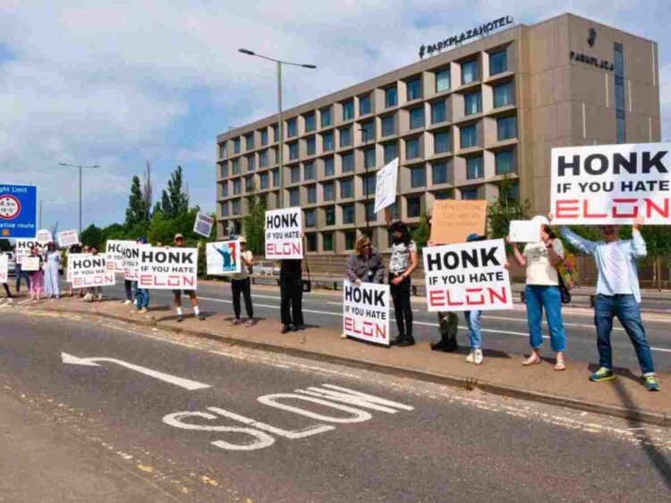 Tesla Takedown rallies planned at company's UK advertising events