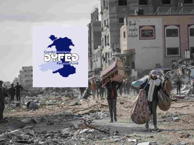 dyfed pension fund actually has over £200m invested in Israel