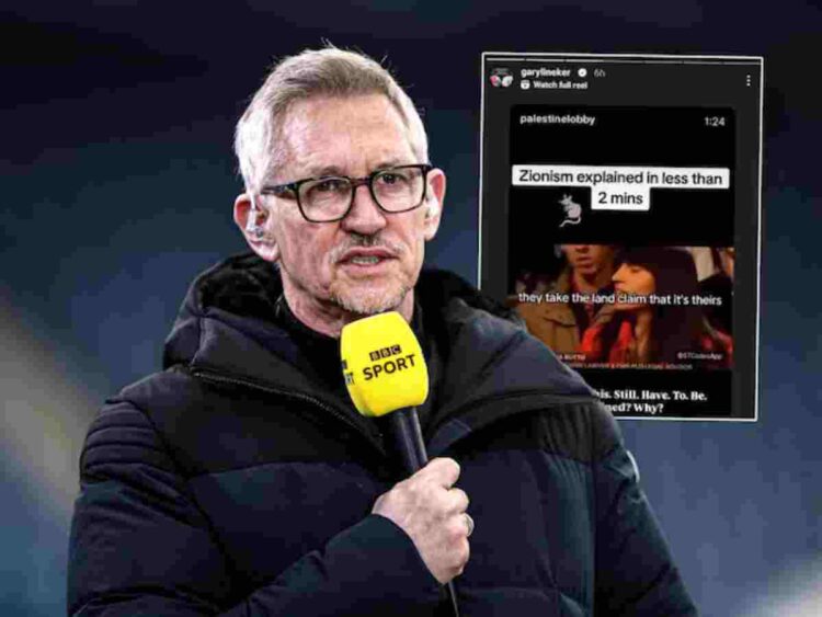 As an ACTUAL GENOCIDE continues, its apologists come for Gary Lineker over an emoji