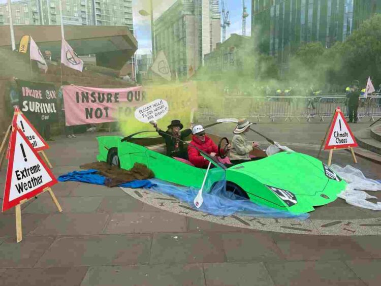 Extinction Rebellion holding a protest in Manchester