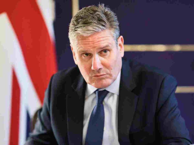 Keir Starmer looking angry