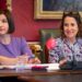 Education secretary Bridget Phillipson sits next to DWP secretary Liz Kendall at a Child Poverty Taskforce meeting.
