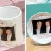 A commemorative cup and plate which have the same image of Donald Trump and Jeffry Epstein Windsor Castle
