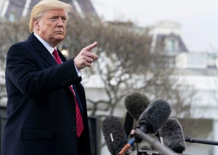 Donald Trump pointing