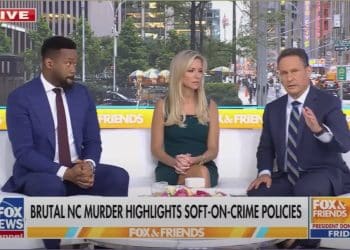 Fox News & Friends hosts Lawrence Jones, Carley Shimkus, and Brian Kilmeade