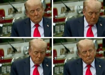 Images of Trump with a drooping face