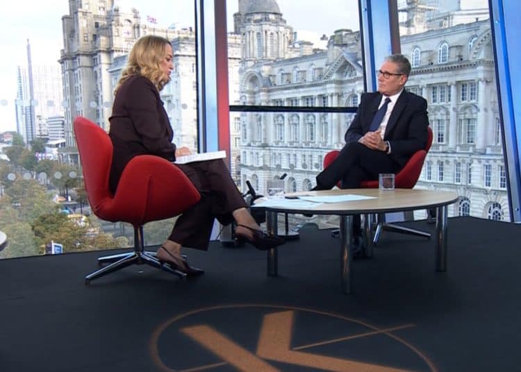 Laura Kuenssberg and Keir Starmer Digital ID