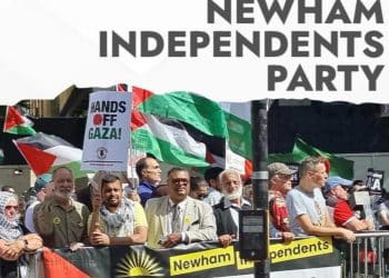 Newham Independents Party on a pro-Palestine protest