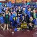 Thank EU for the Music campaigners at the Last Night of the Proms waving EU flags and holding a placard which reads: "Musicians need free movement" Last Night of the Proms