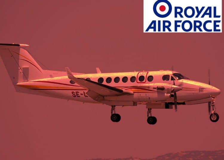 Beechcraft 350 and the RAF logo Declassified
