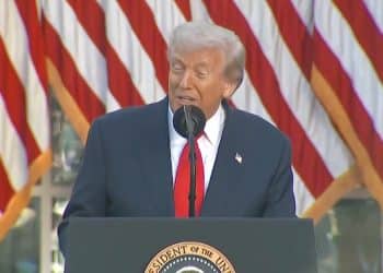 Donald Trump at the podium