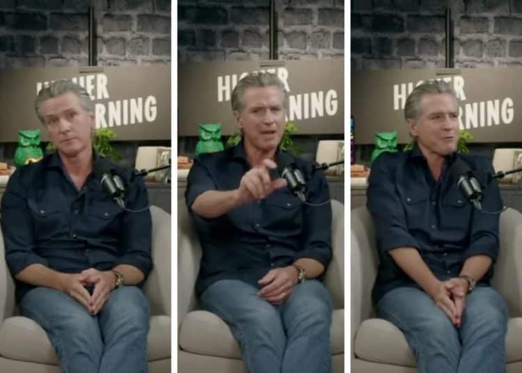Gavin Newsom in various stages of confusion