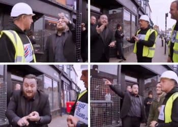 Man on the Street getting into it with Operation Raise the Flag