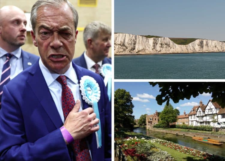 Nigel Farage and images of Kent