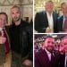Nigel Farage posing with the famous rapists Donald Trump, Connor McGreggor, and also Andrew Tate