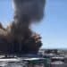 An explosion where Israel has bombed a 'safe zone' in Gaza.