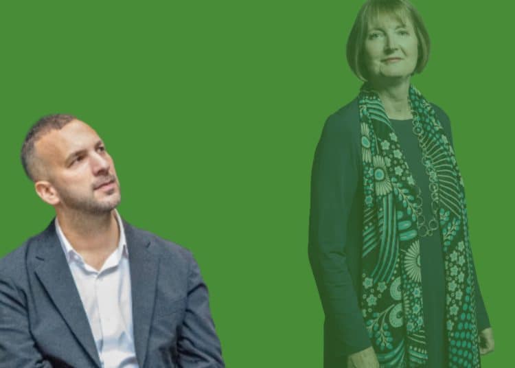 Zack Polanski and a faded Harriet Harman, Green Party
